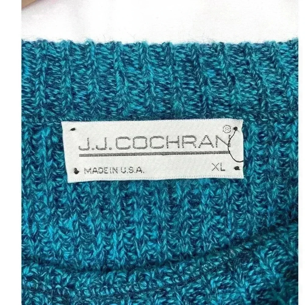 VTG JJ Cochran Men's‎ Knit Sweater Top XL 80s Casual MADE IN USA